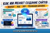 Как ИИ меняет создание сайтов: от генерации контента до реновации дизайна